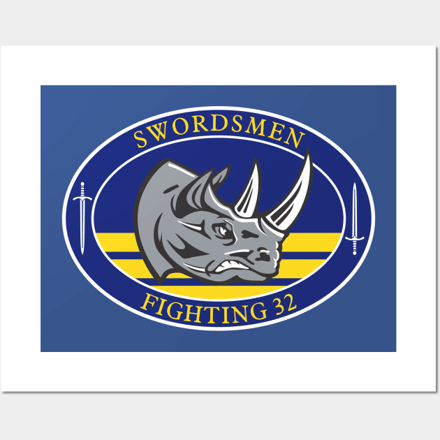 VFA-32 Swordsmen - Rhino Wall Art by MBK